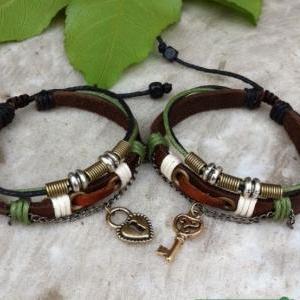 Couples Leather Bracelet； Lovers Bracelet,..