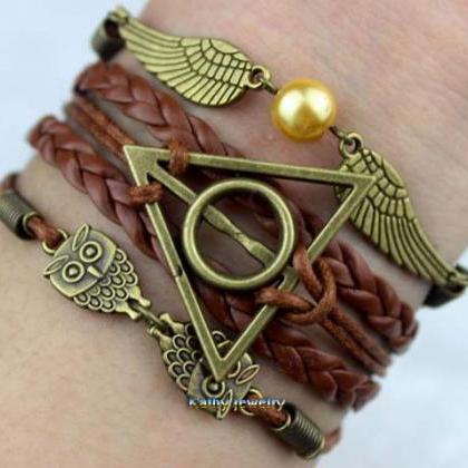 Brown Harry Potter Bracelet, Infinity Bracelet,..