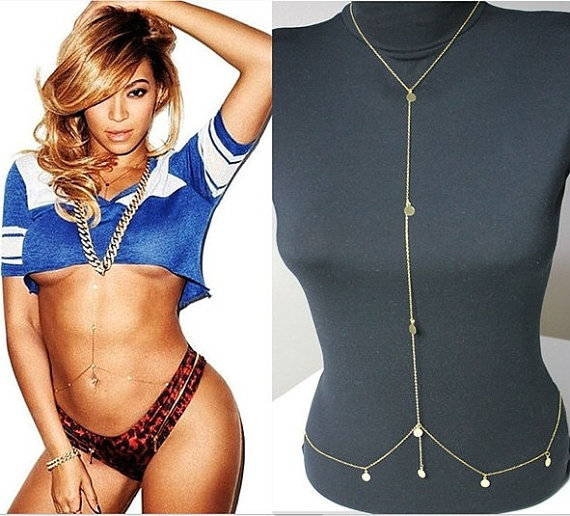 Rihanna Body Chain, Gold Chain Body, Body Jewelry, Jewelry Beach, Female Charm,